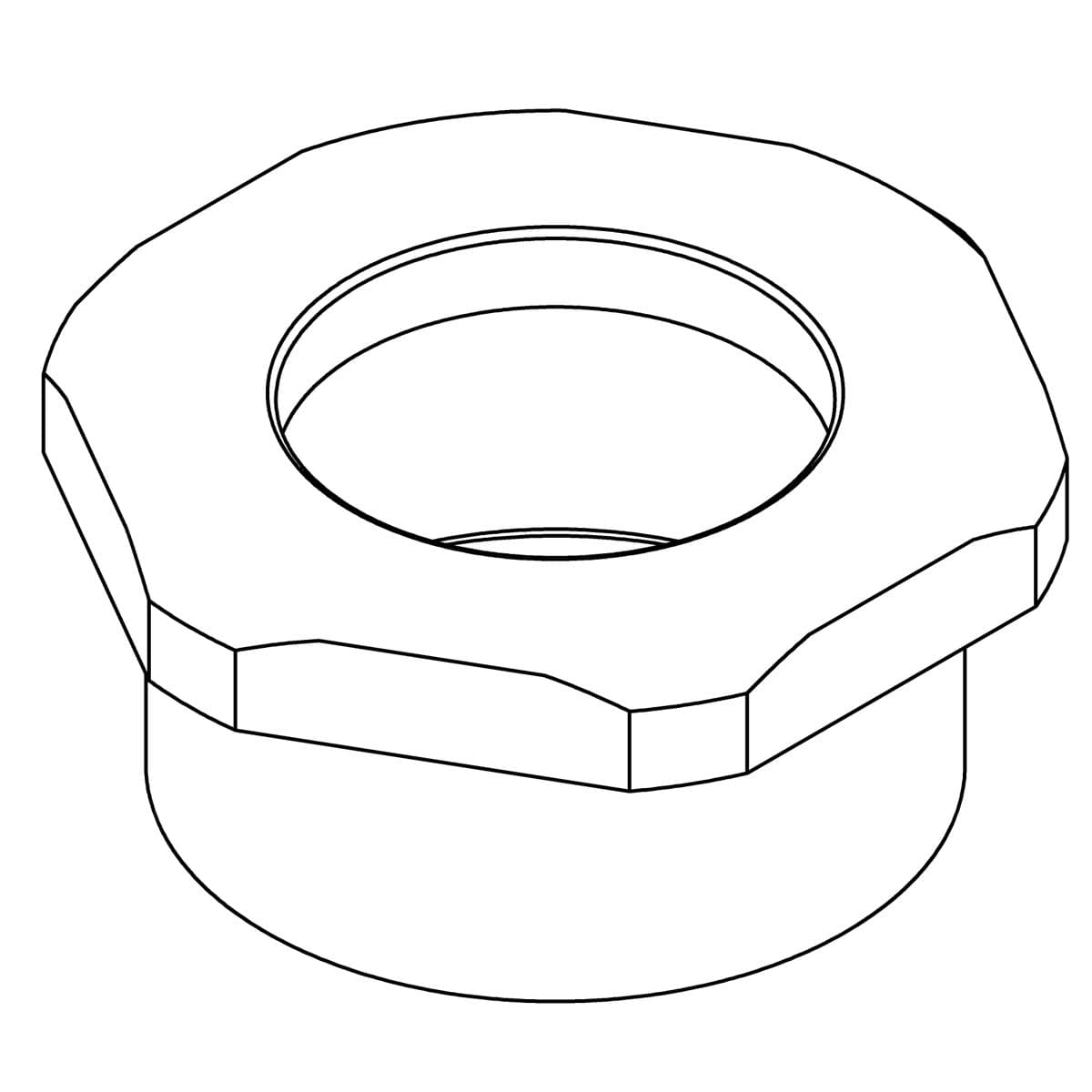 Kohler Genuine Parts NUT, 3/4 NPSM SPUD Coupling - Polished Chrome by Kohler Genuine Parts