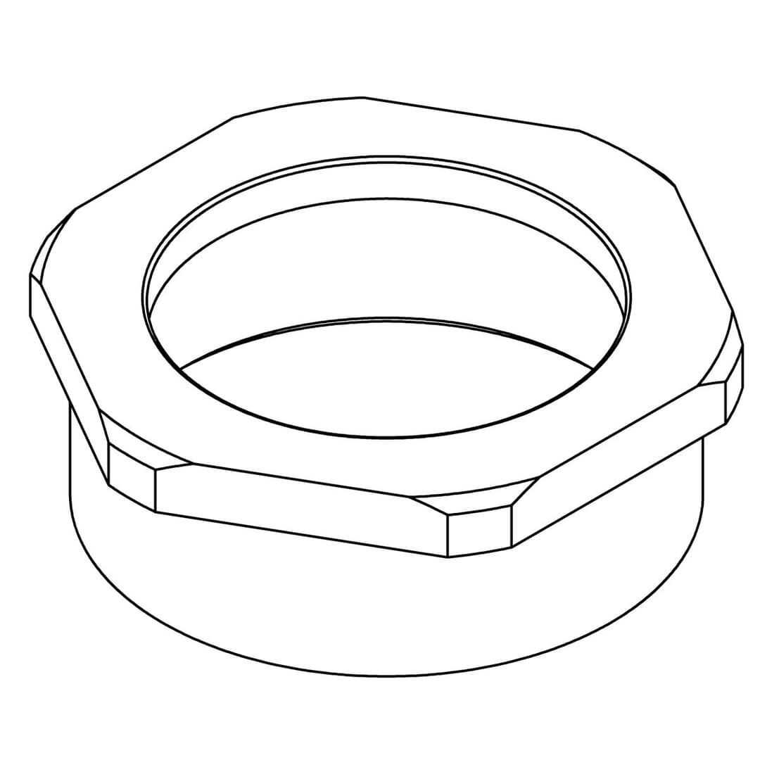 Kohler Genuine Parts SPUD Coupling NUT - Polished Chrome by Kohler Genuine Parts