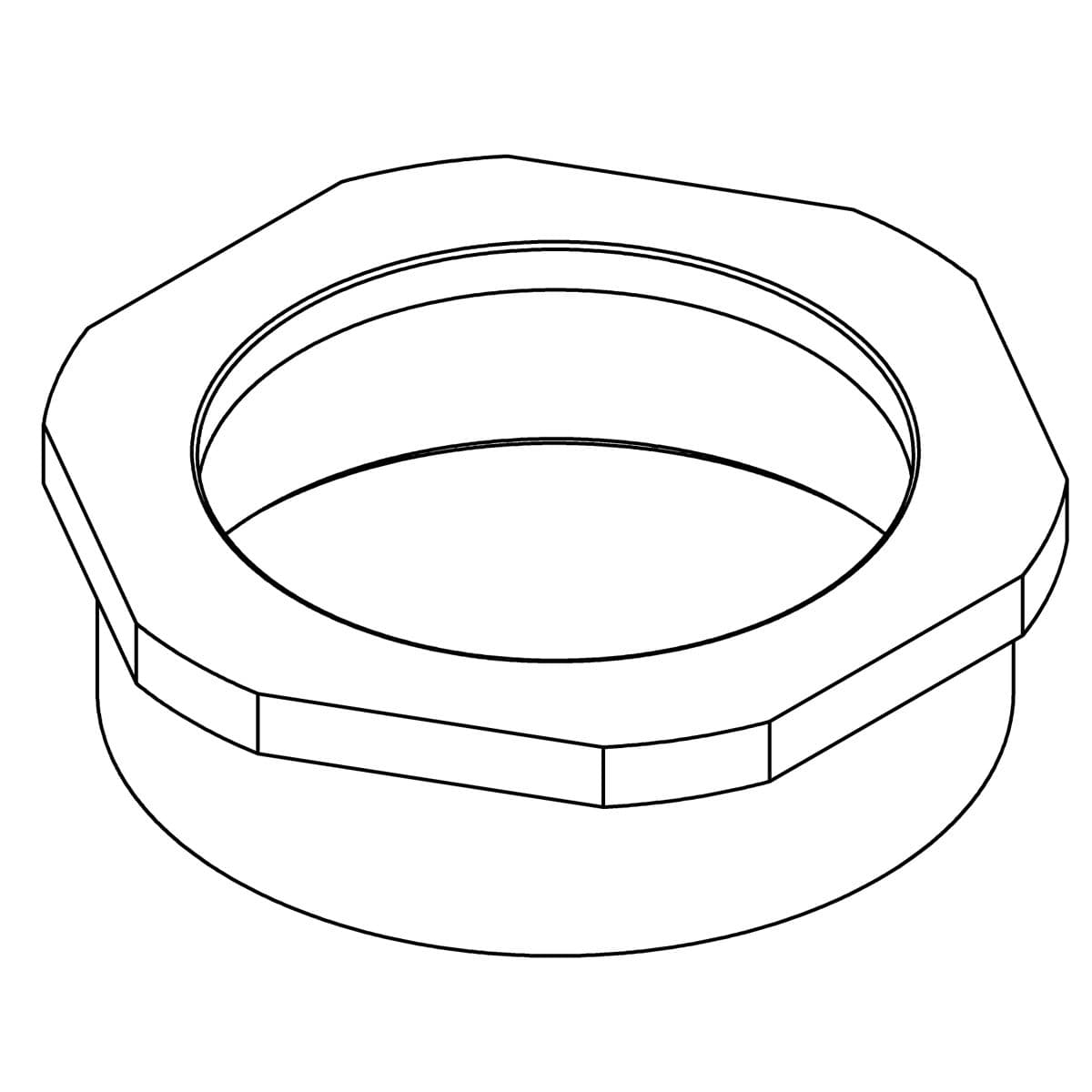 Kohler Genuine Parts NUT, 1-1/2 NPSM SPUD Coupling - Matte Black by Kohler Genuine Parts