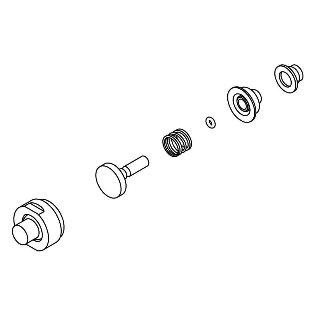 Kohler Genuine Parts PUSH Button Assembly - Matte Black by Kohler Genuine Parts