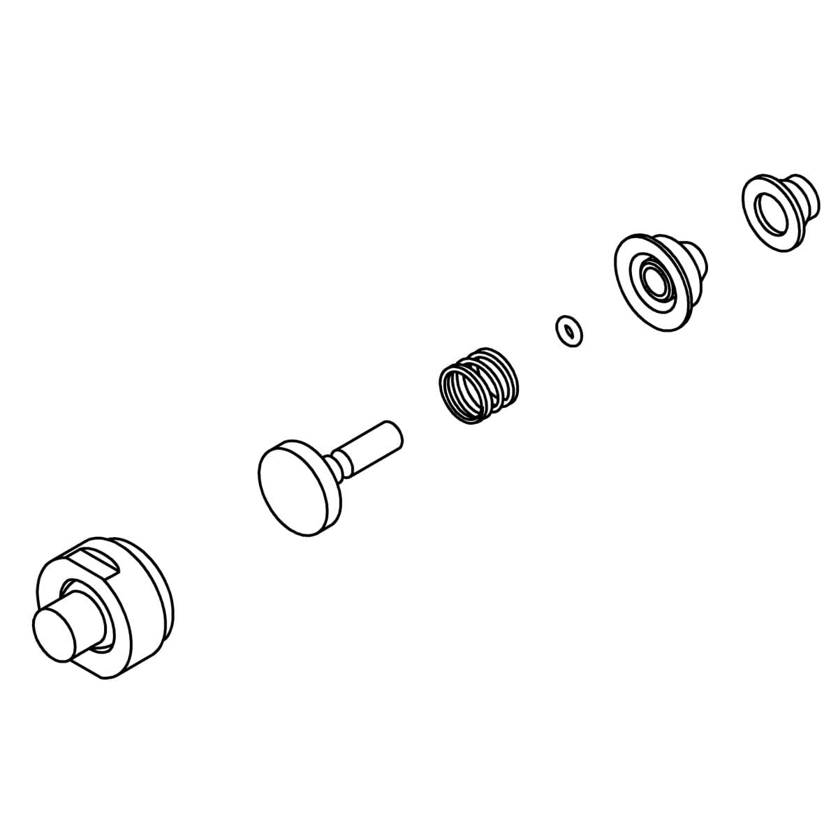 Kohler Genuine Parts PUSH Button Assembly - Polished Chrome by Kohler Genuine Parts