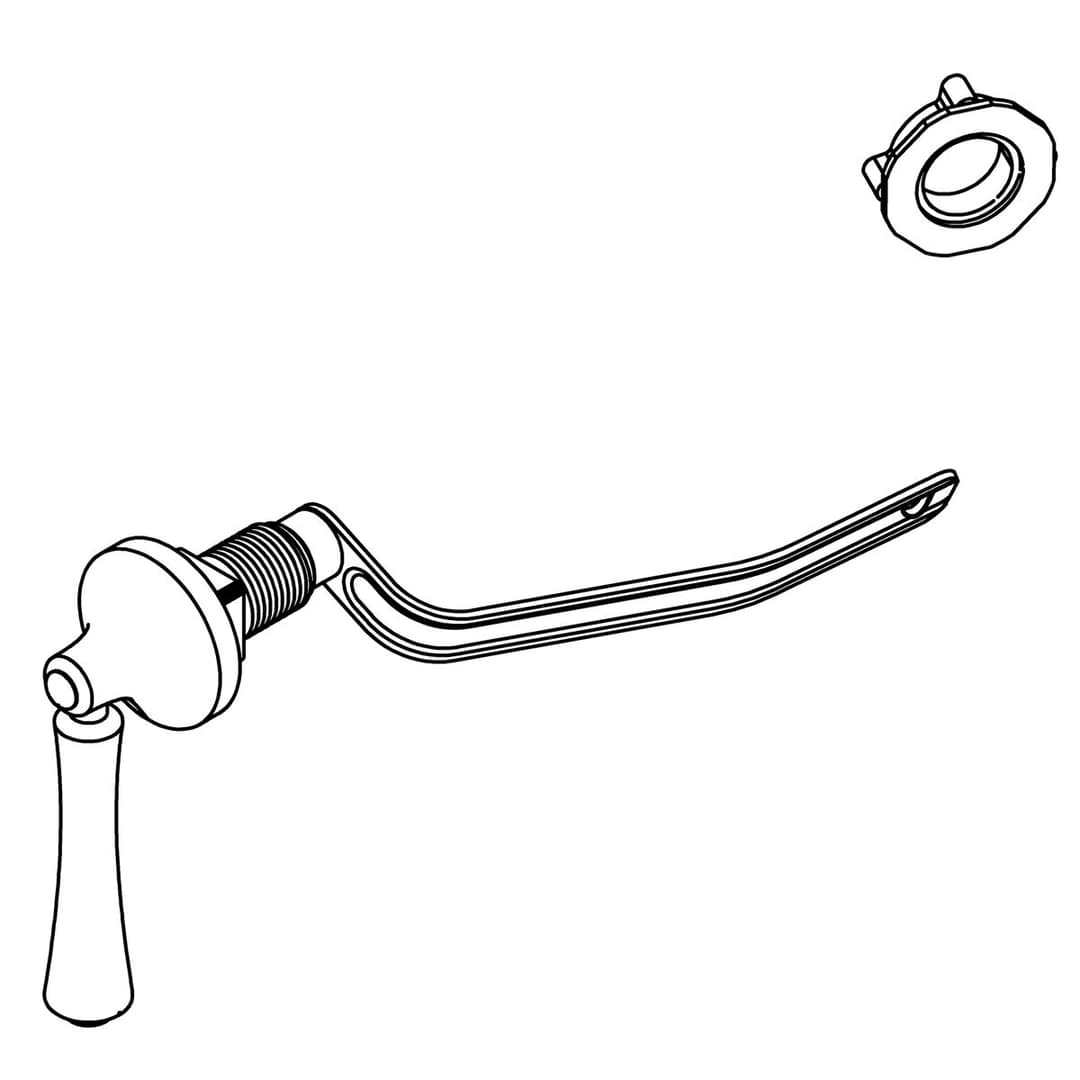 Kohler Genuine Parts TRIP Lever Assembly, RH - Polished Chrome by Kohler Genuine Parts