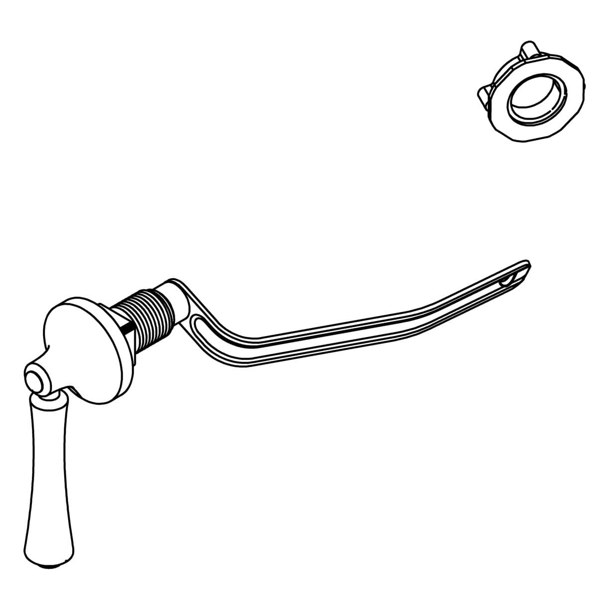 Kohler Genuine Parts TRIP Lever Assembly, RH - Polished Chrome by Kohler Genuine Parts