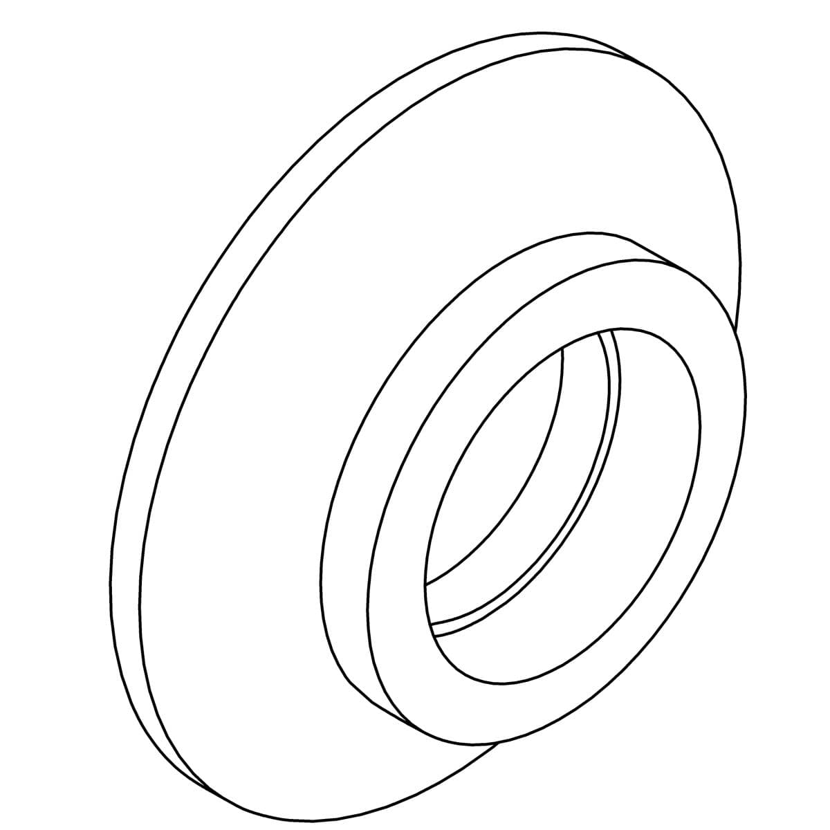Kohler Genuine Parts Escutcheon - Polished Chrome by Kohler Genuine Parts