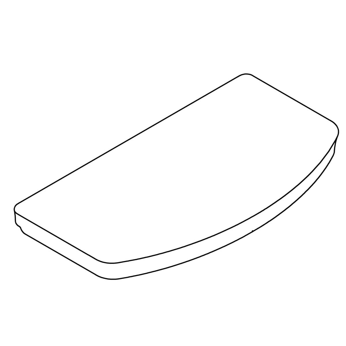 Kohler Genuine Parts Cover, Tank, Close Coupled - White by Kohler Genuine Parts