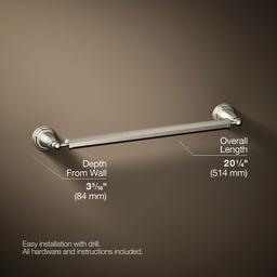 Kohler Pinstripe 18'' towel bar - Vibrant Brushed Nickel - image 3