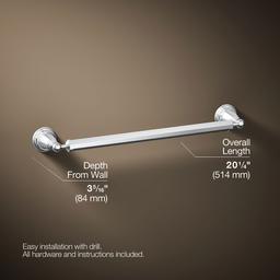 Kohler Pinstripe 18'' towel bar - Polished Chrome - image 3