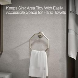 Kohler Pinstripe Towel ring - Vibrant Brushed Nickel - image 4