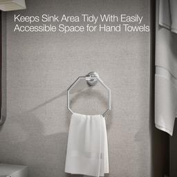 Kohler Pinstripe Towel ring - Polished Chrome - image 4