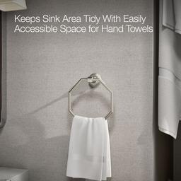 Kohler Pinstripe Towel ring - Vibrant Polished Nickel - image 4