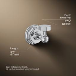 Kohler Pinstripe Robe hook - Polished Chrome - image 3