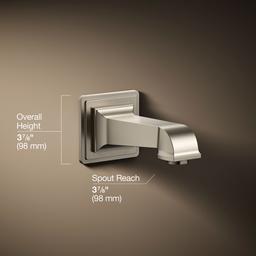 Kohler Pinstripe Pure Wall-mount bath spout - Vibrant Brushed Nickel - image 3