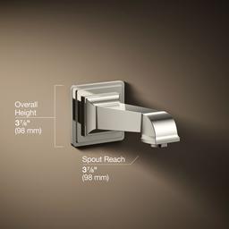 Kohler Pinstripe Pure Wall-mount bath spout - Vibrant Polished Nickel - image 3