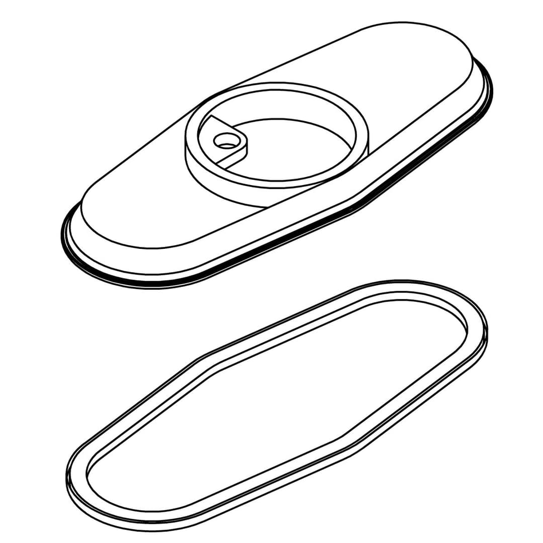 Kohler Genuine Parts Escutcheon KIT - Vibrant Brushed Nickel by Kohler Genuine Parts