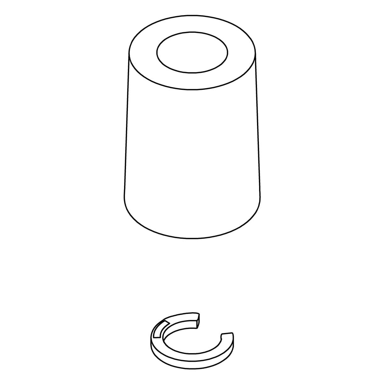 Kohler Genuine Parts Spray NUT KIT - Vibrant Brushed Moderne Brass by Kohler Genuine Parts