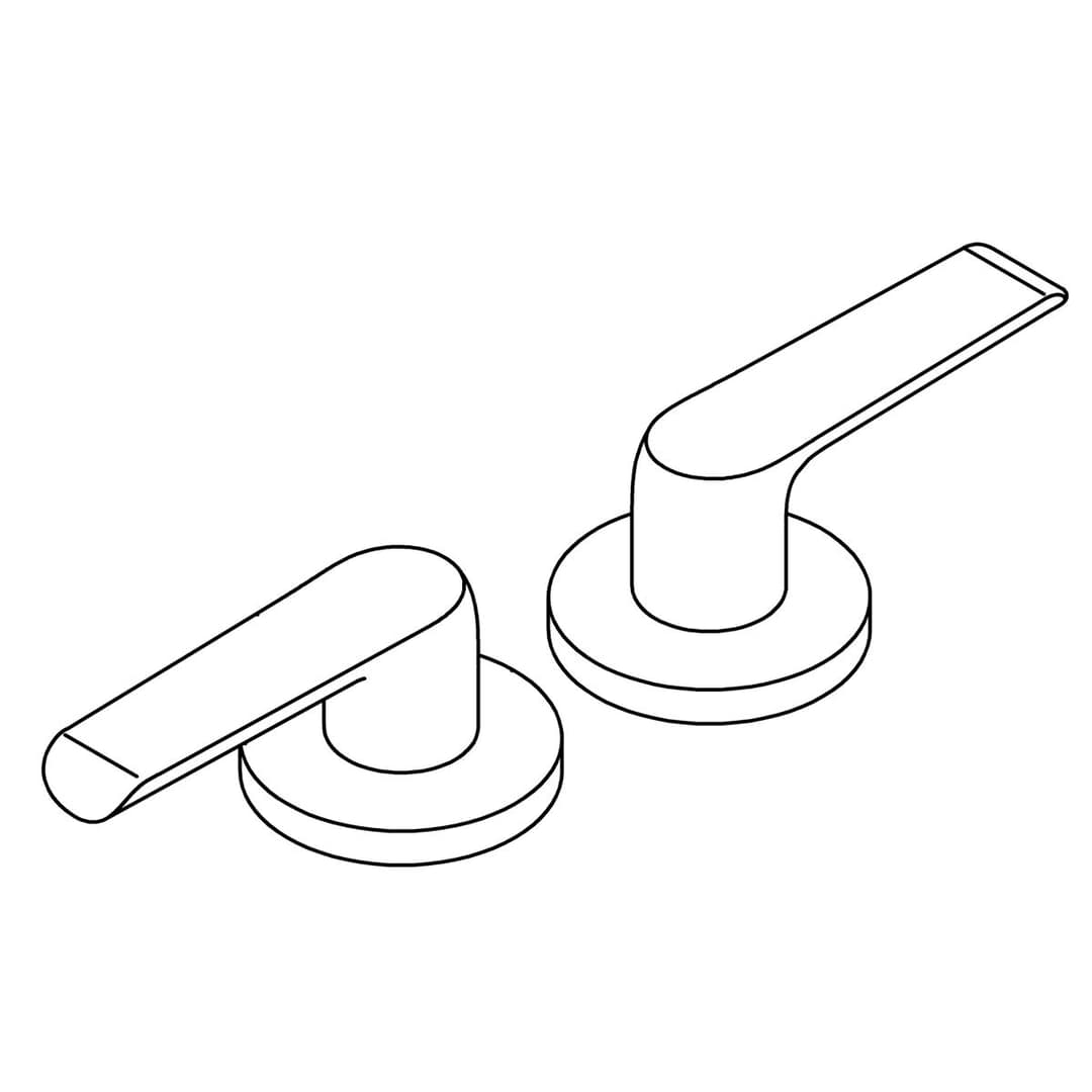 Kohler Genuine Parts Handle Assembly, Lever - Vibrant Brushed Nickel by Kohler Genuine Parts