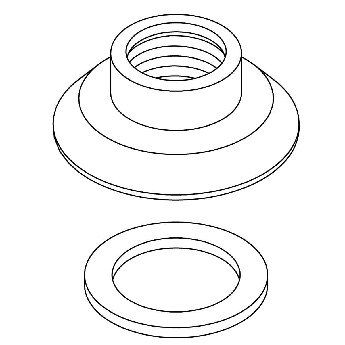 Kohler Genuine Parts H/S Escutcheon Hardware KIT - Matte Black by Kohler Genuine Parts