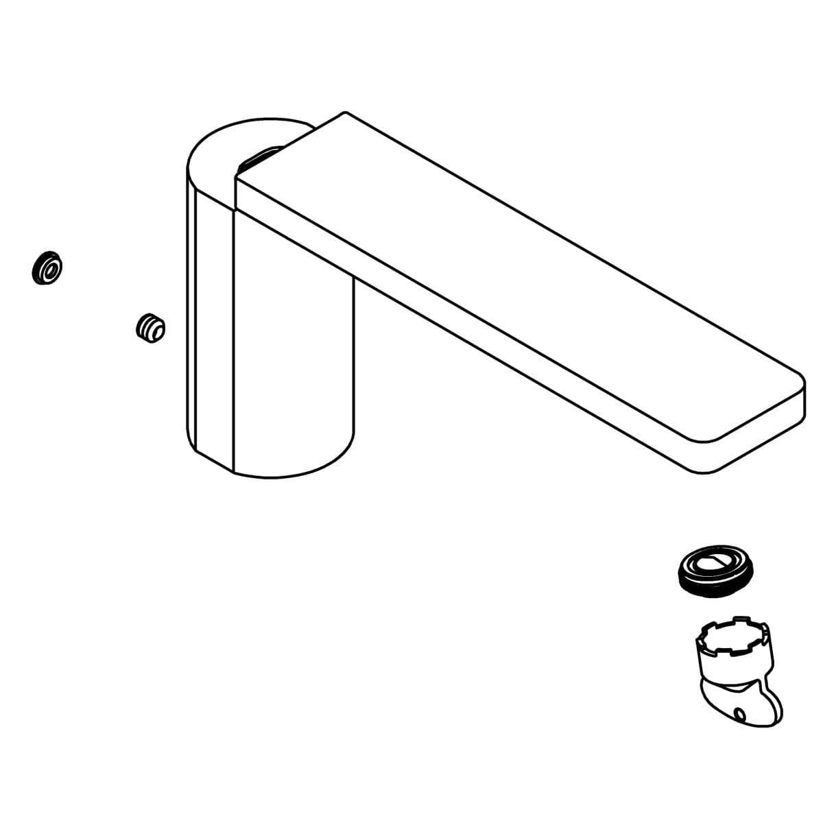 Kohler Genuine Parts Spout Assembly - Matte Black by Kohler Genuine Parts