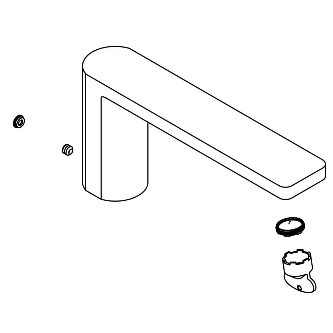Kohler Genuine Parts Spout Assembly - Matte Black by Kohler Genuine Parts