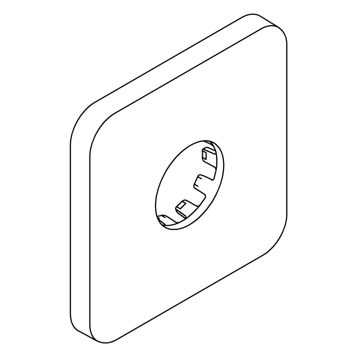 Kohler Genuine Parts Escutcheon, Square - Vibrant Brushed Moderne Brass by Kohler Genuine Parts