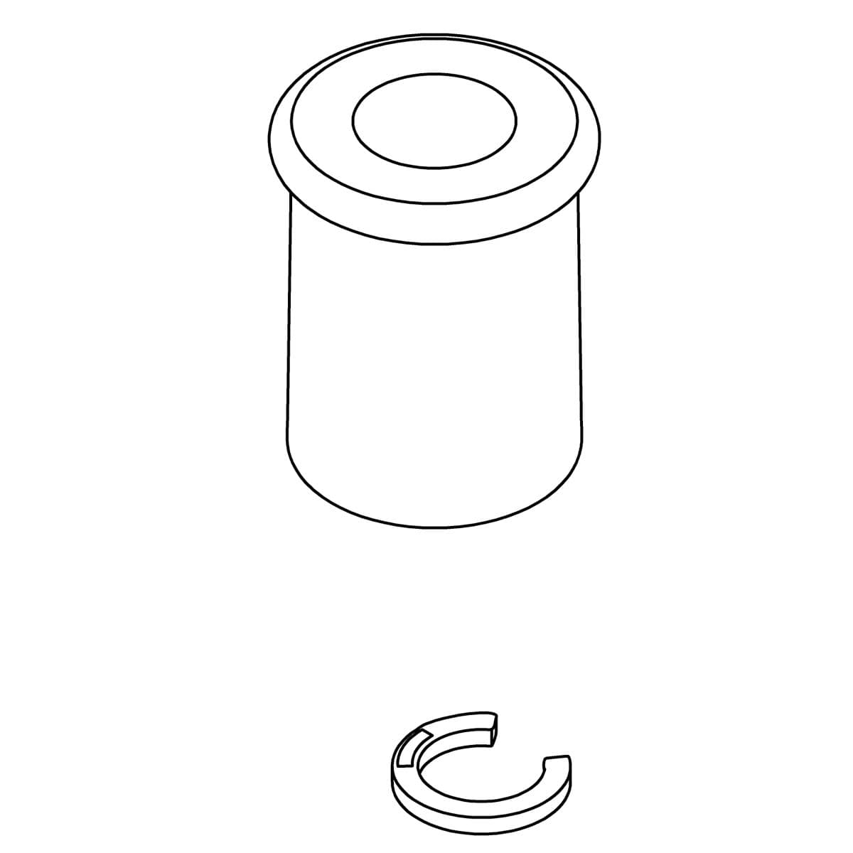 Kohler Genuine Parts Spray NUT KIT - Polished Chrome by Kohler Genuine Parts