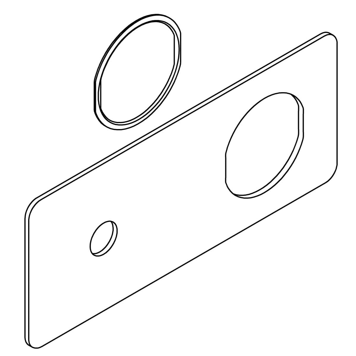 Kohler Genuine Parts Escutcheon KIT - Matte Black by Kohler Genuine Parts