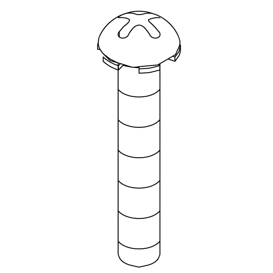 Kohler Genuine Parts Screw, 8-32 X 1.00 Sems, Round by Kohler Genuine Parts