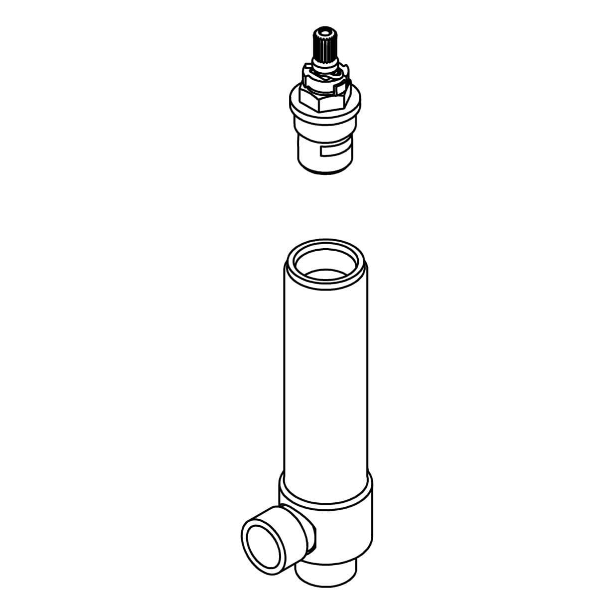 Kohler Genuine Parts 1/2 Valve Assembly, COLD by Kohler Genuine Parts