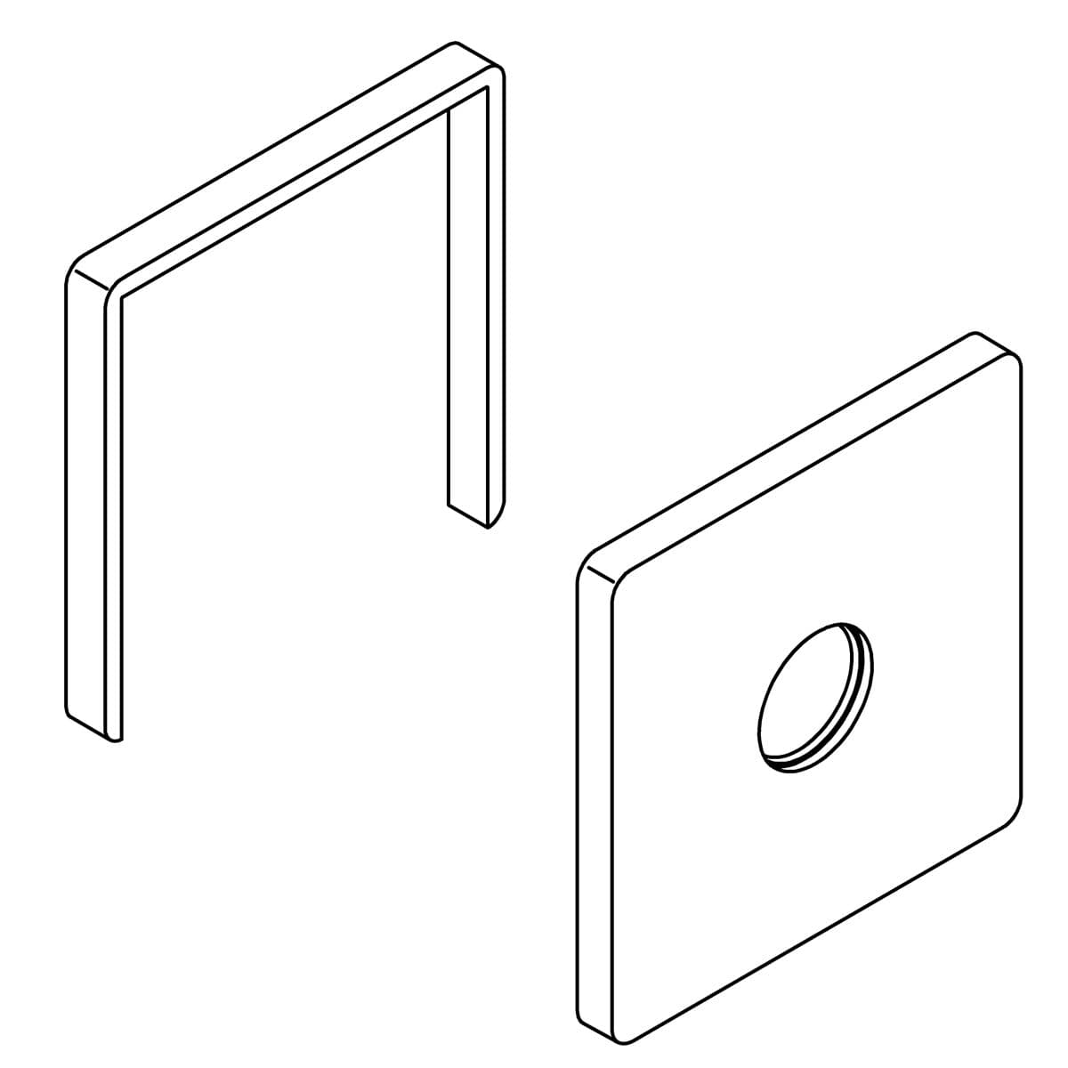 Kohler Genuine Parts Escutcheon Assembly - Matte Black by Kohler Genuine Parts