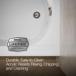 Devonshire 60'' x 32'' alcove heated whirlpool bath, right drain - image 7