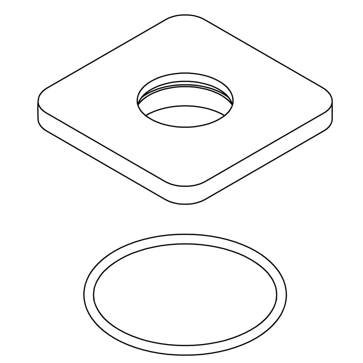 Kohler Genuine Parts Escutcheon KIT - Matte Black by Kohler Genuine Parts