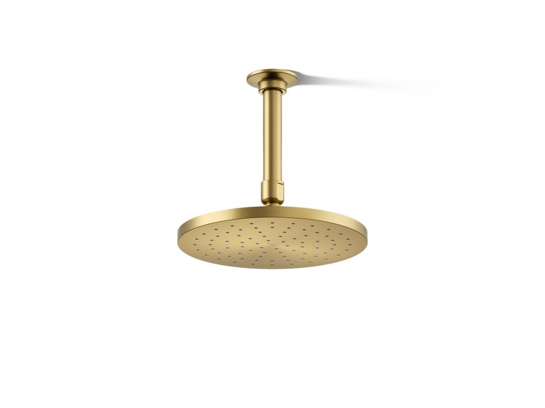 Kohler Contemporary Round 8'' single-function rainhead, 1.75 gpm - Vibrant Brushed Moderne Brass by Kohler