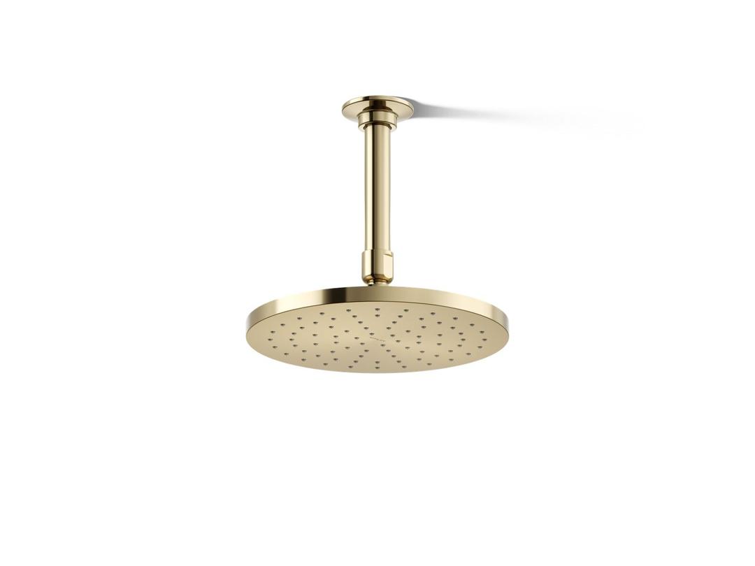 Kohler Contemporary Round 8'' single-function rainhead, 2.5 gpm - Vibrant French Gold by Kohler