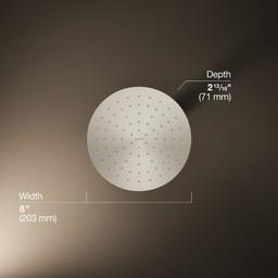 Kohler Contemporary Round 8'' single-function rainhead, 2.5 gpm - Vibrant Brushed Nickel - image 3