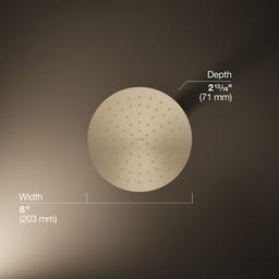 Kohler Contemporary Round 8'' single-function rainhead, 2.5 gpm - Vibrant Brushed Bronze - image 3