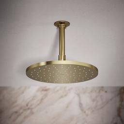 Kohler Contemporary Round 10'' single-function rainhead, 1.75 gpm - Vibrant French Gold - image 2