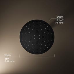 Kohler Contemporary Round 10'' single-function rainhead, 2.5 gpm - Matte Black - image 3
