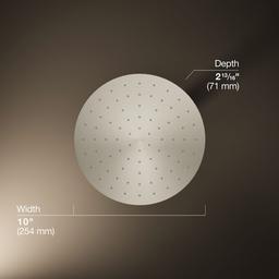 Kohler Contemporary Round 10'' single-function rainhead, 1.75 gpm - Vibrant Brushed Nickel - image 3