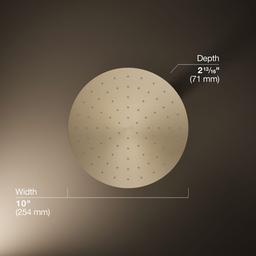 Kohler Contemporary Round 10'' single-function rainhead, 1.75 gpm - Vibrant Brushed Bronze - image 3