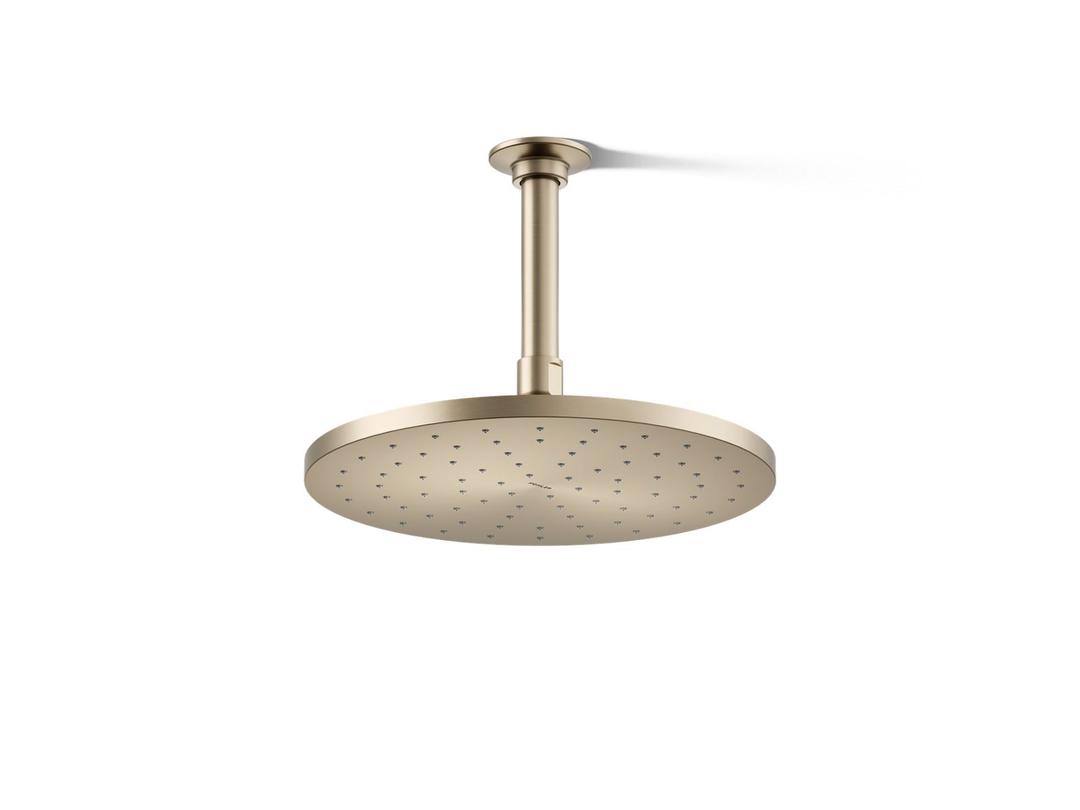 Kohler Contemporary Round 10'' single-function rainhead, 1.75 gpm - Vibrant Brushed Bronze by Kohler