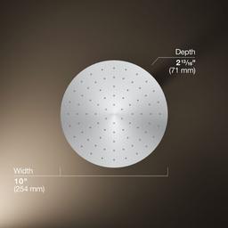 Kohler Contemporary Round 10'' single-function rainhead, 1.75 gpm - Polished Chrome - image 3