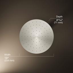 Kohler Contemporary Round 10'' single-function rainhead, 1.75 gpm - Vibrant Polished Nickel - image 3