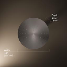 Kohler Contemporary Round 10'' single-function rainhead, 1.75 gpm - Vibrant Titanium - image 3