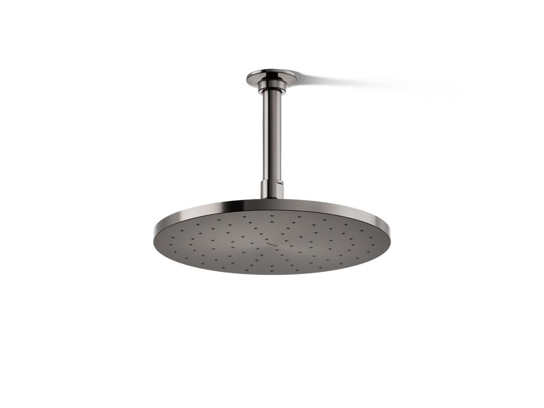 Kohler Contemporary Round 10'' single-function rainhead, 1.75 gpm - Vibrant Titanium by Kohler