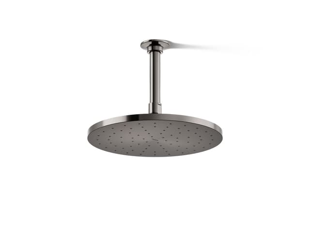 Kohler Contemporary Round 10'' single-function rainhead, 1.75 gpm - Vibrant Titanium