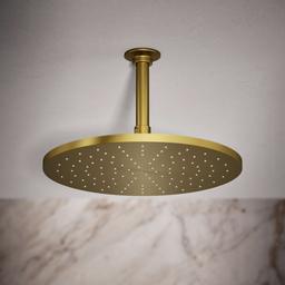 Kohler Contemporary Round 12'' single-function rainhead, 2.5 gpm - Vibrant Brushed Moderne Brass - image 2