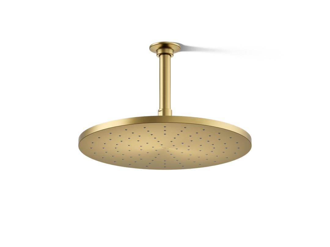Kohler Contemporary Round 12'' single-function rainhead, 2.5 gpm - Vibrant Brushed Moderne Brass by Kohler