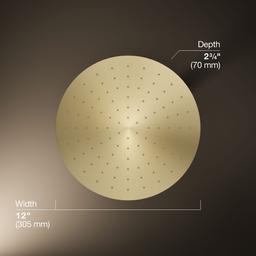 Kohler Contemporary Round 12'' single-function rainhead, 2.5 gpm - Vibrant French Gold - image 3