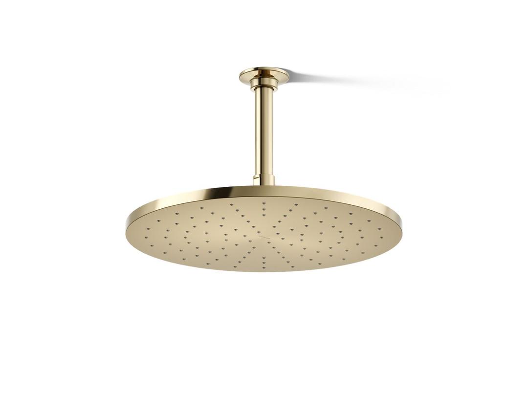 Kohler Contemporary Round 12'' single-function rainhead, 2.5 gpm - Vibrant French Gold by Kohler