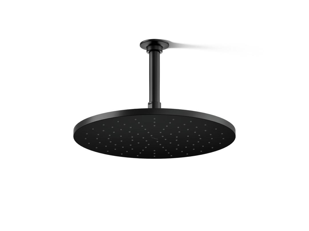 Kohler Contemporary Round 12'' single-function rainhead, 2.5 gpm - Matte Black by Kohler